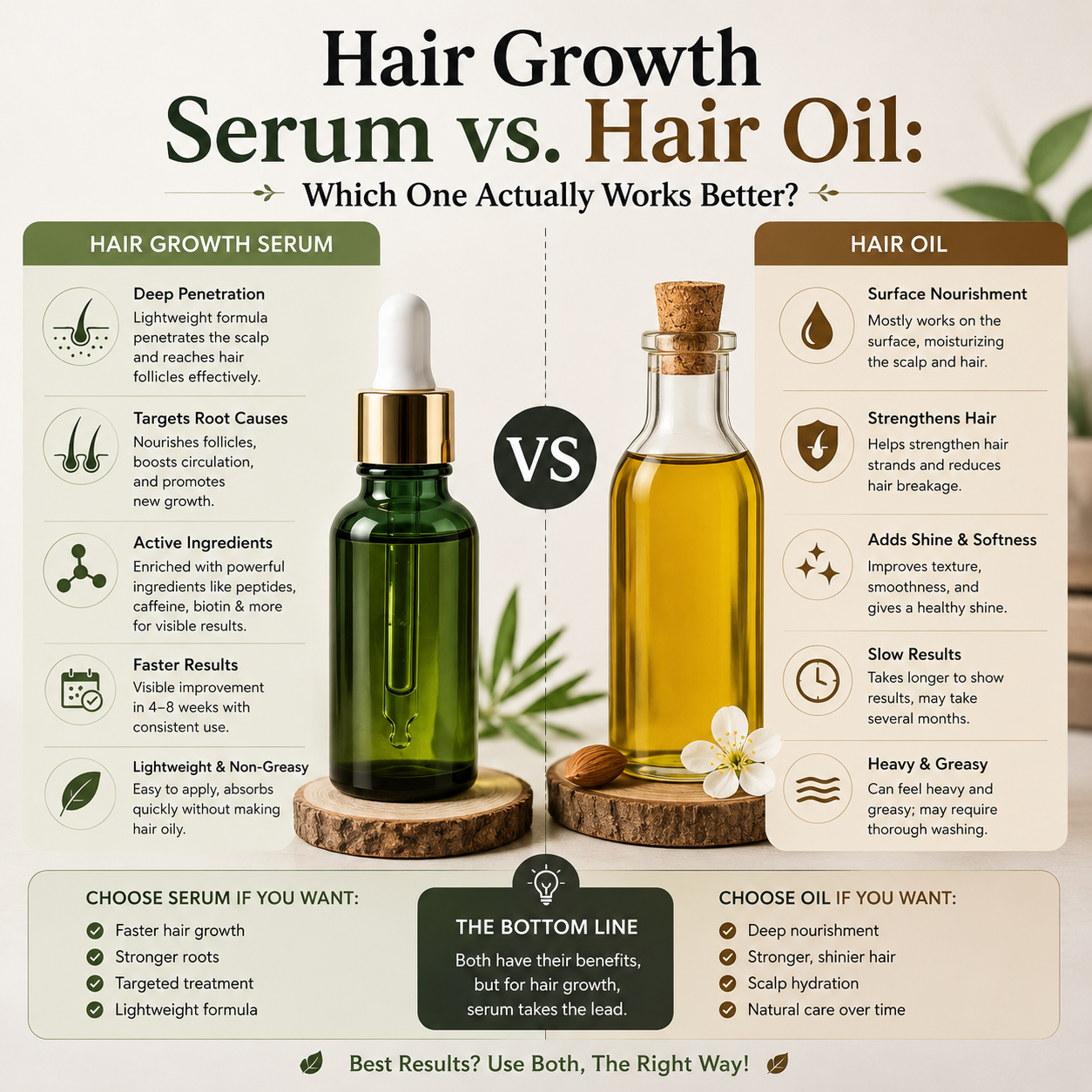 Hair Growth Serum vs. Hair Oil: Which One Actually Works Better?