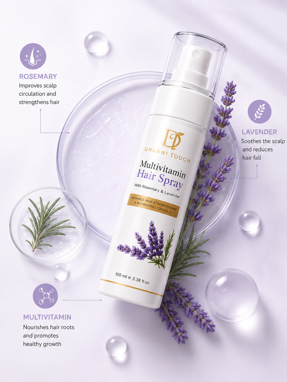 Dhaani Touch Multivitamin Hair Spray