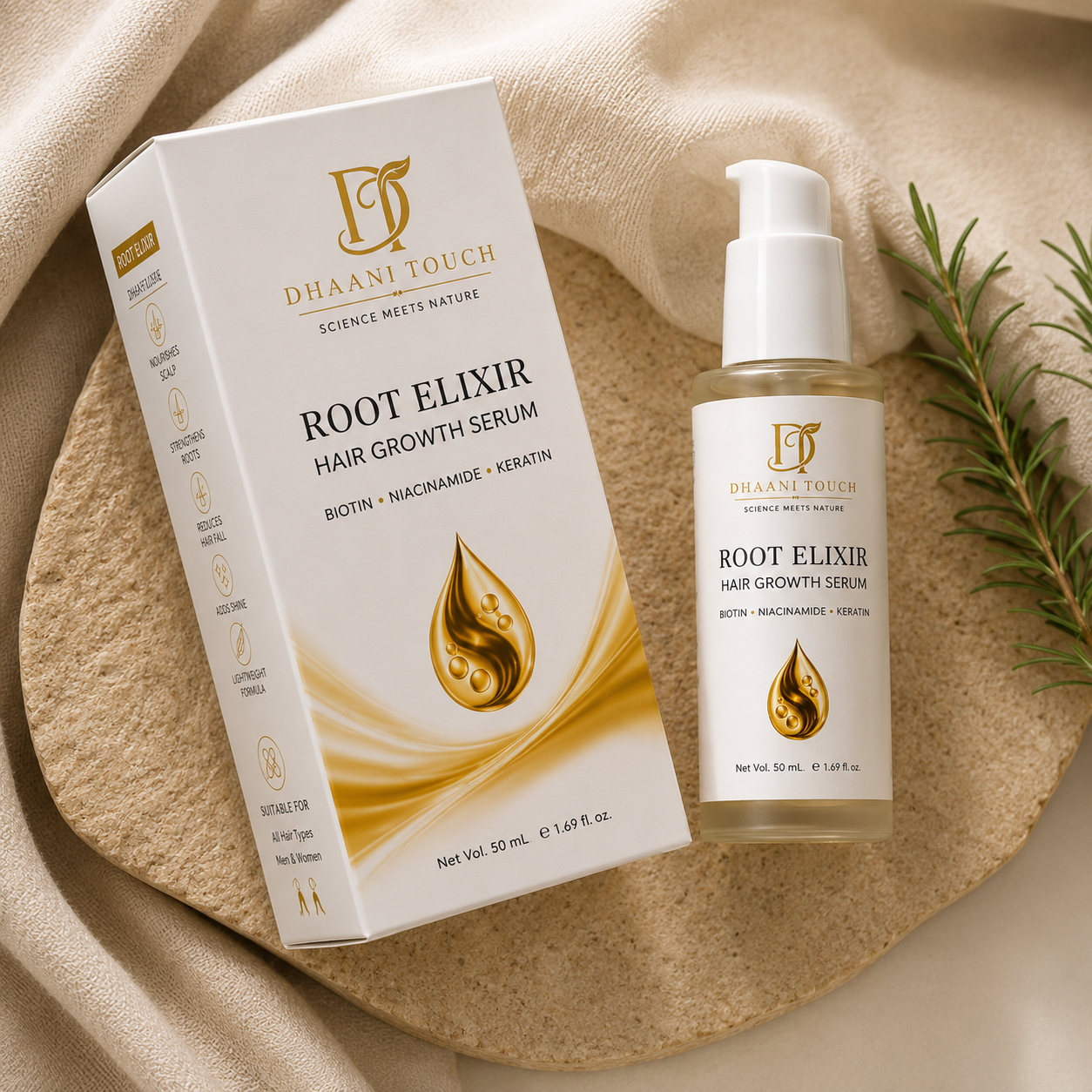 Dhaani Touch Root Elixir – Best Hair Growth Serum for Women in India