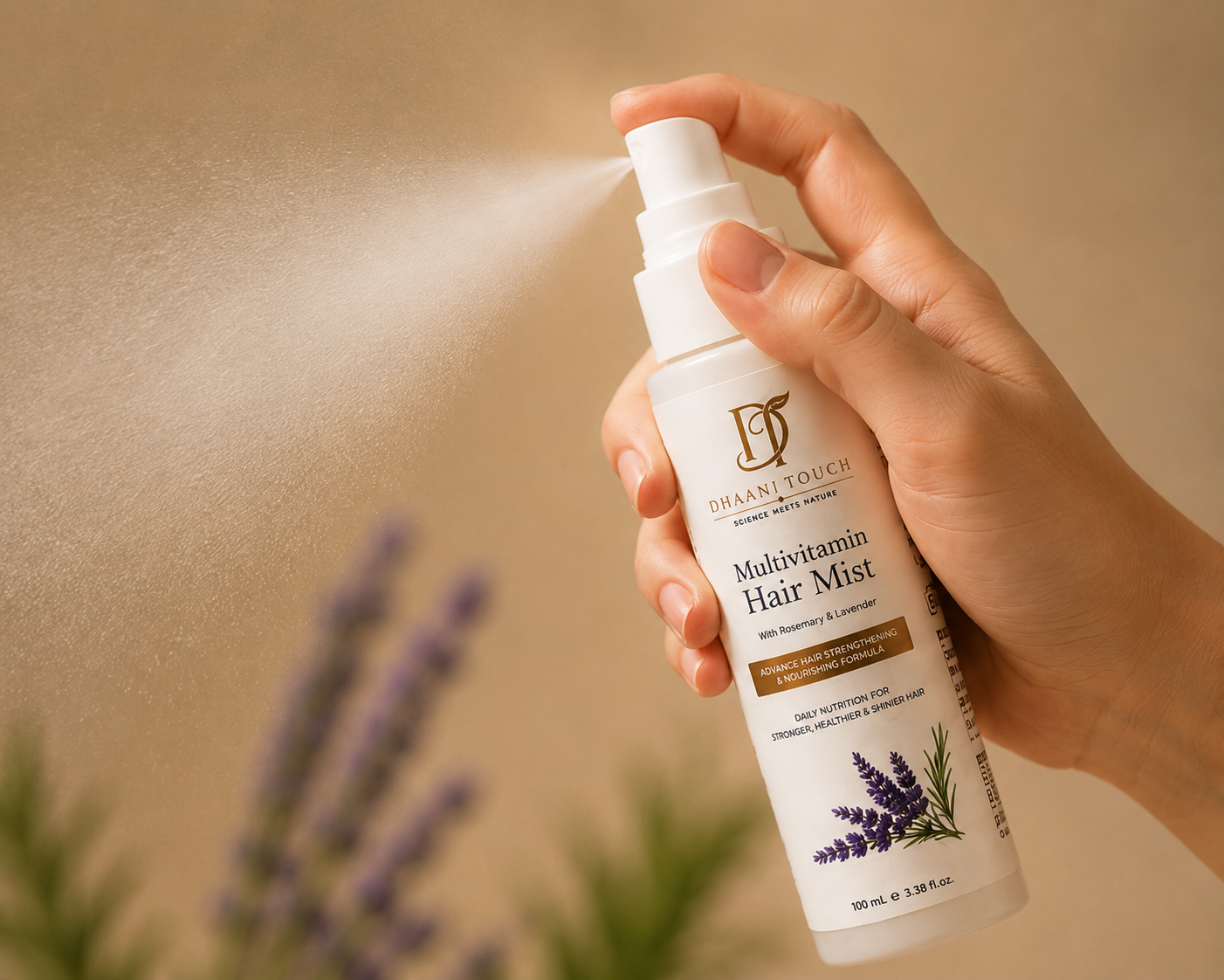 Dhaani Touch Hair Nourishing Mist – Leave-In Treatment for Dry and Damaged Hair