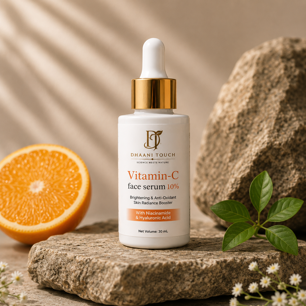 Dhaani Touch Vitamin C Serum 10 Percent – Brightening and Dark Spot Corrector for Indian Skin